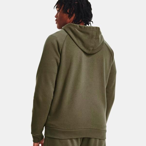 Hanorac pentru bărbați Under Armour UA Rival Fleece FZ Hoodie-GRN Drept/ Green photo 4 Hanorac pentru bărbați Under Armour UA Rival Fleece FZ Hoodie-GRN Drept/ Green photo 4