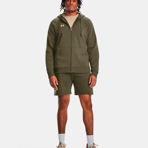 Hanorac pentru bărbați Under Armour UA Rival Fleece FZ Hoodie-GRN Drept/ Green photo 5 Hanorac pentru bărbați Under Armour UA Rival Fleece FZ Hoodie-GRN Drept/ Green photo 5