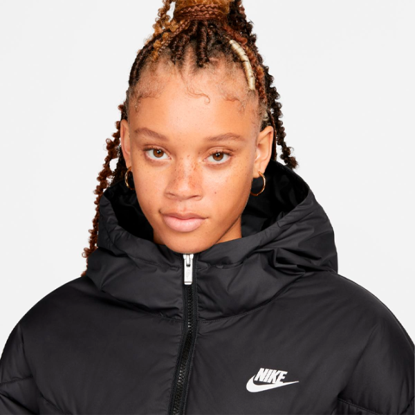 Куртка для женщин Nike W Nsw Sf Dwn Wr Hd Jkt S/ Черный photo 3