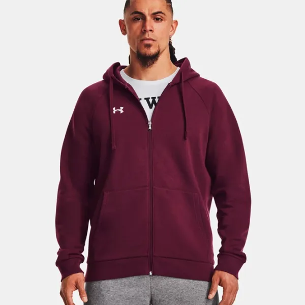 Hanorac pentru bărbați Under Armour UA Rival Fleece FZ Hoodie-MRN Drept/ Red photo 3
