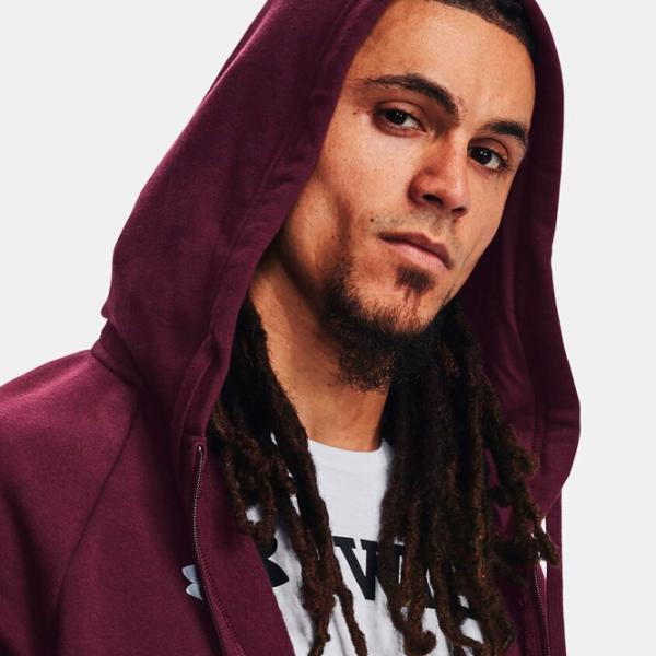 Толстовка для мужчин Under Armour UA Rival Fleece FZ Hoodie-MRN Прямой/ Красный photo 7