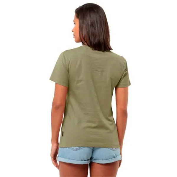 Tricou pentru femei Jack Wolfskin Discover Heart T W Bumbac/ Khaki photo 3