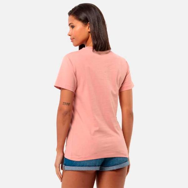 Tricou pentru femei Jack Wolfskin Essential T W Bumbac/ Pink photo 3 Tricou pentru femei Jack Wolfskin Essential T W Bumbac/ Pink photo 3