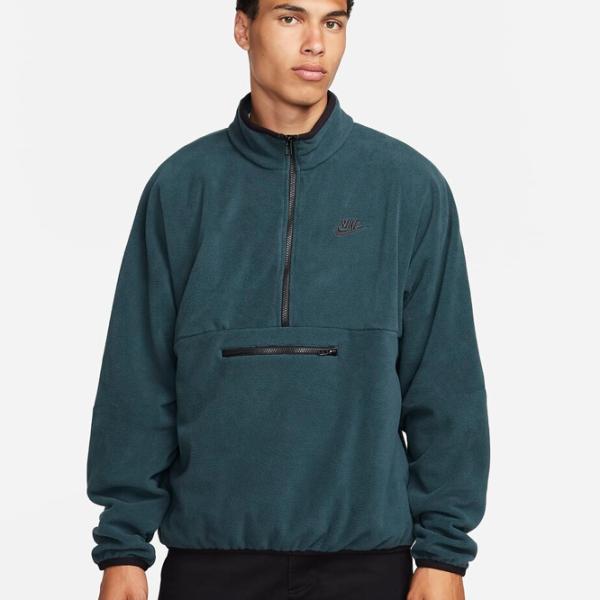 Hanorac pentru bărbați Nike M Nk Club+ Plr Ls Hz Top Drept/ Teal photo 2