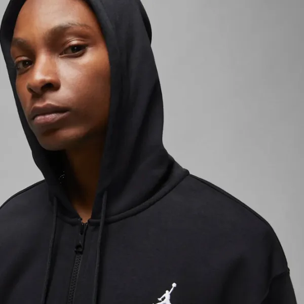 Толстовка для мужчин Jordan Essentials Full-Zip Fleece Прямой/ Черный photo 5 Толстовка для мужчин Jordan Essentials Full-Zip Fleece Прямой/ Черный photo 5