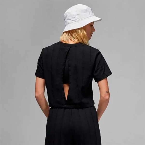 Футболка для женщин Nike Jordan Knit Top 37% полиэстер/ Черный photo 2