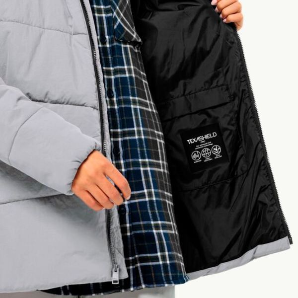 Куртка для женщин Jack Wolfskin Karolinger Long Jkt W XL/ Серый photo 4 Куртка для женщин Jack Wolfskin Karolinger Long Jkt W XL/ Серый photo 4