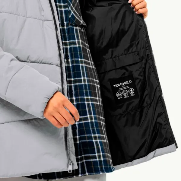 Куртка для женщин Jack Wolfskin Karolinger Long Jkt W S/ Серый photo 5 Куртка для женщин Jack Wolfskin Karolinger Long Jkt W S/ Серый photo 5