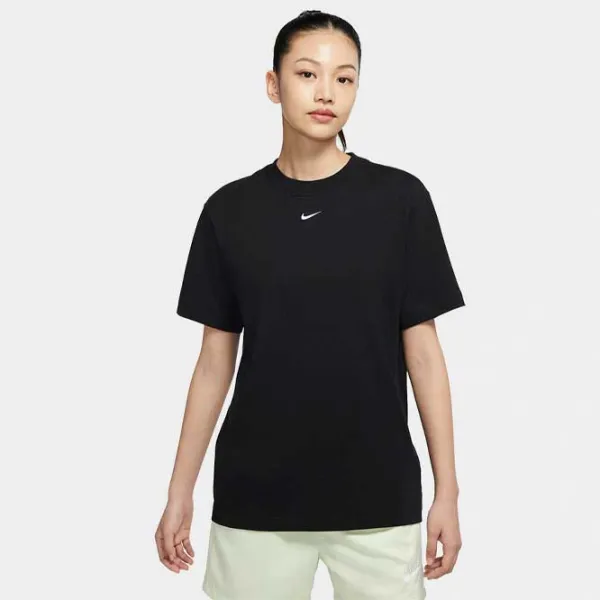 Tricou pentru femei Nike W Nsw Essntl Tee Bf Lbr Bumbac/ Black photo 3