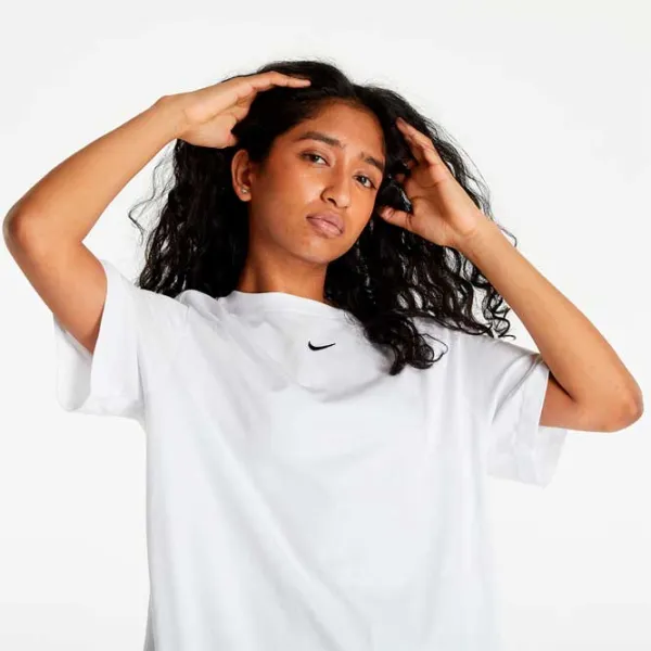 Tricou pentru femei Nike W Nsw Essntl Tee Bf Lbr Bumbac/ White photo 2
