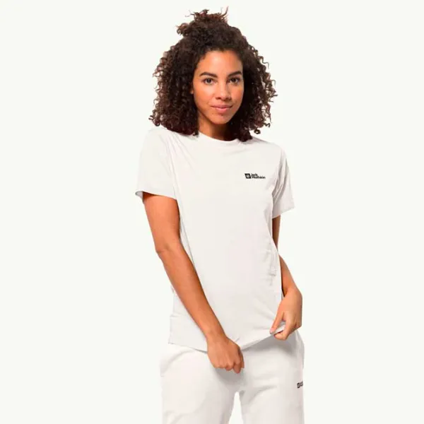 Tricou pentru femei Jack Wolfskin Essential T W Bumbac/ White photo 3
