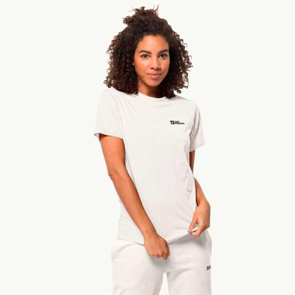 Tricou pentru femei Jack Wolfskin Essential T W Bumbac/ White photo 3