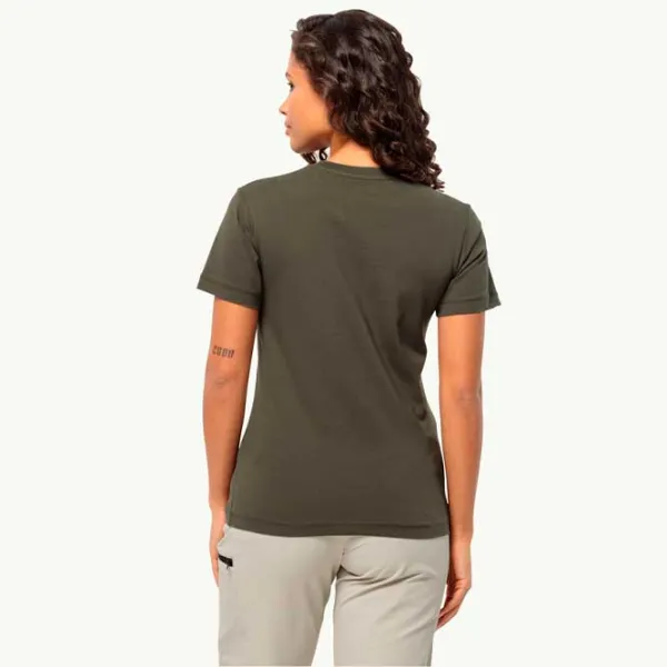 Tricou pentru femei Jack Wolfskin Essential T W Bumbac/ Alb antic photo 3 Tricou pentru femei Jack Wolfskin Essential T W Bumbac/ Alb antic photo 3