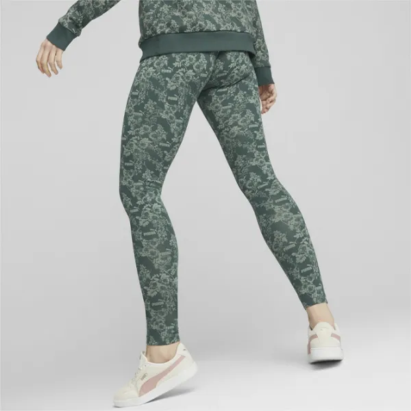Тайтсы для женщин Puma Ess+ Floral Vibes Aop L/ Зелёный photo 3