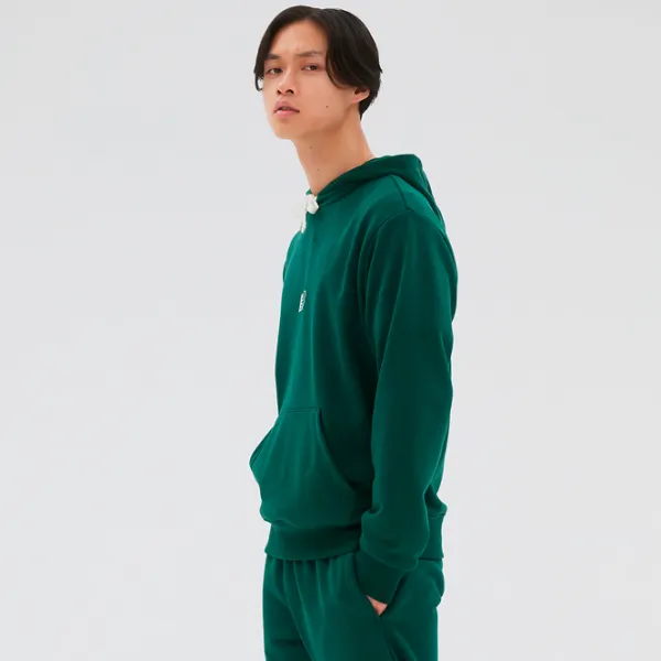 Hanorac pentru bărbați New Balance Hoodie Essentials Fleece Drept/ Green photo 2 Hanorac pentru bărbați New Balance Hoodie Essentials Fleece Drept/ Green photo 2