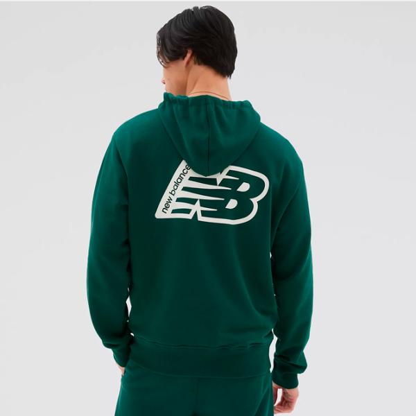 Hanorac pentru bărbați New Balance Hoodie Essentials Fleece Drept/ Green photo 3 Hanorac pentru bărbați New Balance Hoodie Essentials Fleece Drept/ Green photo 3
