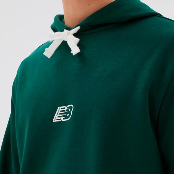 Hanorac pentru bărbați New Balance Hoodie Essentials Fleece Drept/ Green photo 4 Hanorac pentru bărbați New Balance Hoodie Essentials Fleece Drept/ Green photo 4