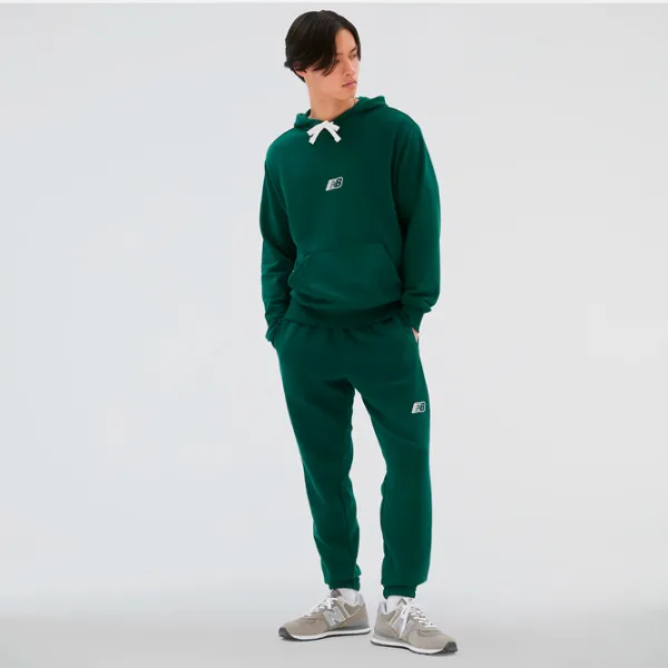 Hanorac pentru bărbați New Balance Hoodie Essentials Fleece Drept/ Green photo 6 Hanorac pentru bărbați New Balance Hoodie Essentials Fleece Drept/ Green photo 6