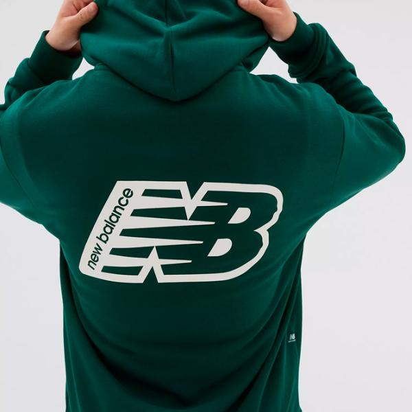 Hanorac pentru bărbați New Balance Hoodie Essentials Fleece Drept/ Green photo 8 Hanorac pentru bărbați New Balance Hoodie Essentials Fleece Drept/ Green photo 8