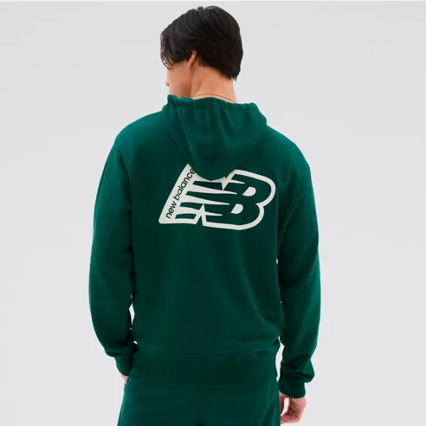 Толстовка для мужчин New Balance Hoodie Essentials Fleece Прямой/ Зелёный photo 3 Толстовка для мужчин New Balance Hoodie Essentials Fleece Прямой/ Зелёный photo 3
