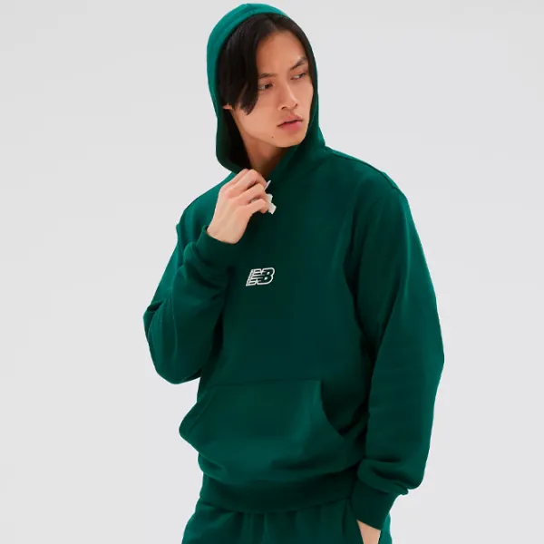 Толстовка для мужчин New Balance Hoodie Essentials Fleece Прямой/ Зелёный photo 5 Толстовка для мужчин New Balance Hoodie Essentials Fleece Прямой/ Зелёный photo 5