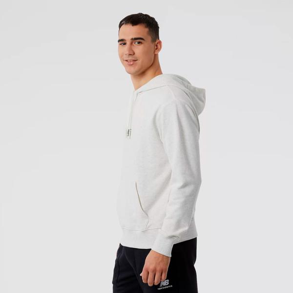 Hanorac pentru bărbați New Balance Hoodie Essentials Fleece Drept/ Light Grey photo 3
