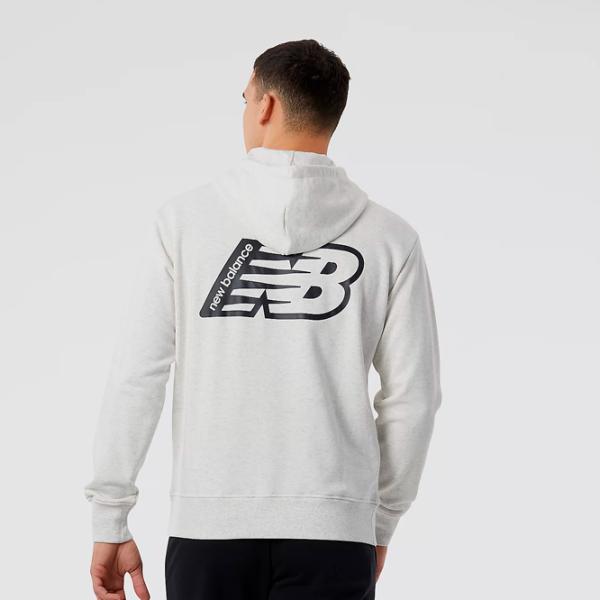 Hanorac pentru bărbați New Balance Hoodie Essentials Fleece Drept/ Light Grey photo 4