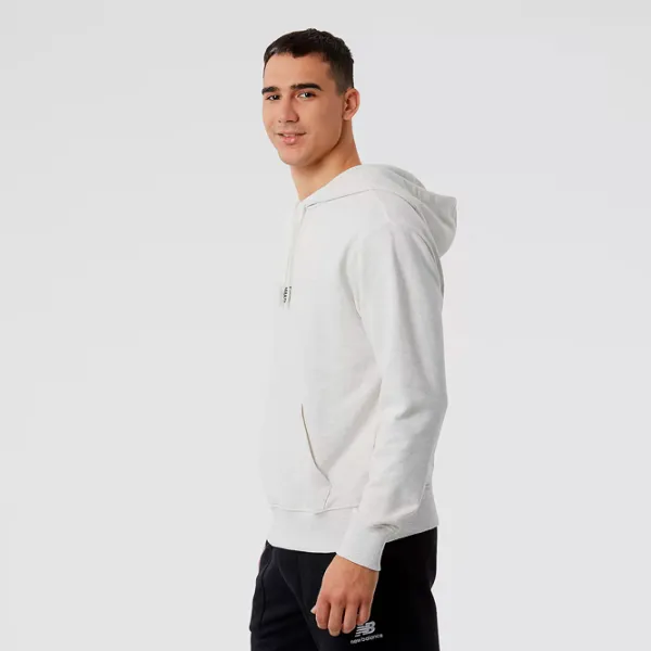 Толстовка для мужчин New Balance Hoodie Essentials Fleece Прямой/ Light Grey photo 3 Толстовка для мужчин New Balance Hoodie Essentials Fleece Прямой/ Light Grey photo 3