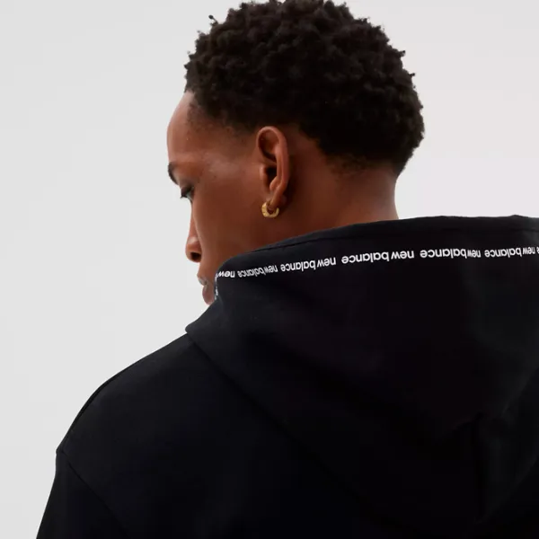 Толстовка для мужчин New Balance Hoodie Essentials Fleece Прямой/ Черный photo 4 Толстовка для мужчин New Balance Hoodie Essentials Fleece Прямой/ Черный photo 4