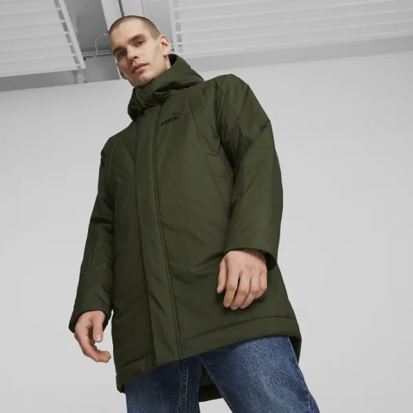 Scurtă pentru bărbați Puma Hooded Padded Parka Demisezon/ Green photo 3
