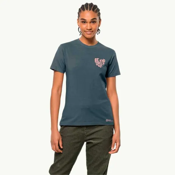Tricou pentru femei Jack Wolfskin Nature T W Bumbac/ Blue photo 2