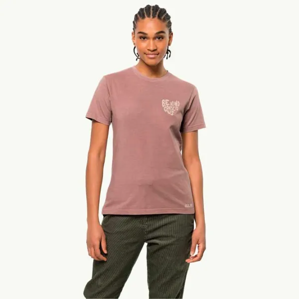 Футболка для женщин Jack Wolfskin Nature T W Хлопок/ Розовый photo 2