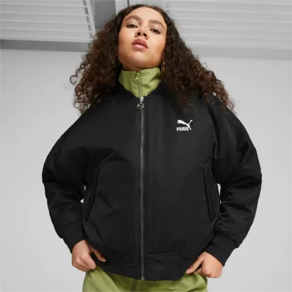 Куртка для женщин Puma T7 Shiny Bomber Jacket S/ Черный photo 3 Куртка для женщин Puma T7 Shiny Bomber Jacket S/ Черный photo 3