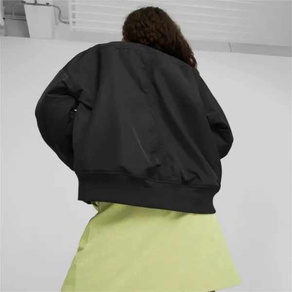 Куртка для женщин Puma T7 Shiny Bomber Jacket S/ Черный photo 4 Куртка для женщин Puma T7 Shiny Bomber Jacket S/ Черный photo 4