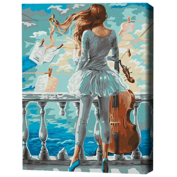Картина по номерам BrushMe Музыкальная девочка 50 x 40 см/ Вертикальная photo 3