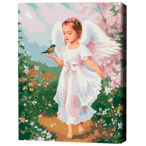 Картина по номерам BrushMe Маленький ангел с птичкой 50 x 40 см/ Вертикальная photo 3 Картина по номерам BrushMe Маленький ангел с птичкой 50 x 40 см/ Вертикальная photo 3