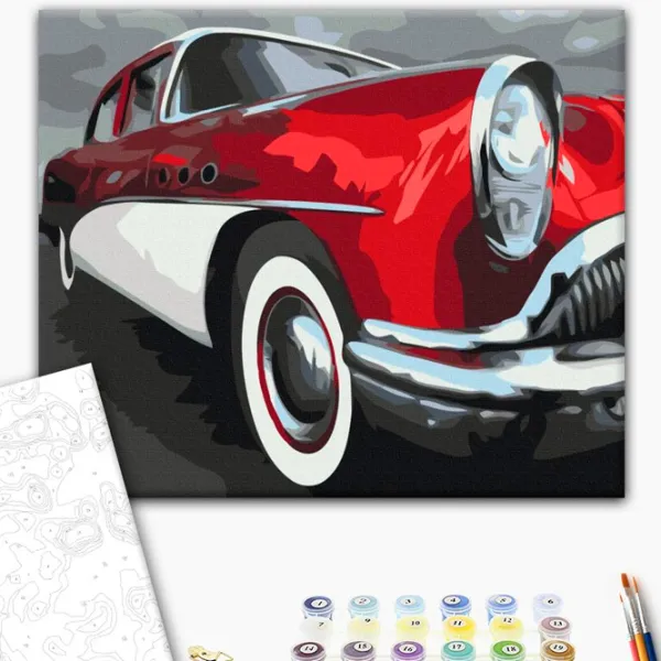 Pictură pe numere BrushMe Viteză retro 50 x 40 cm/ Orizontală photo 2