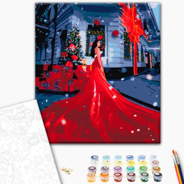 Pictură pe numere BrushMe O clipă înainte de sărbătoare 50 x 40 cm/ Verticală photo 2