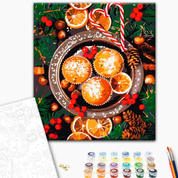 Картина по номерам BrushMe Рождественские вкусности 50 x 40 см/ Вертикальная photo 2