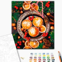 Картина по номерам BrushMe Рождественские вкусности 50 x 40 см/ Вертикальная photo 2