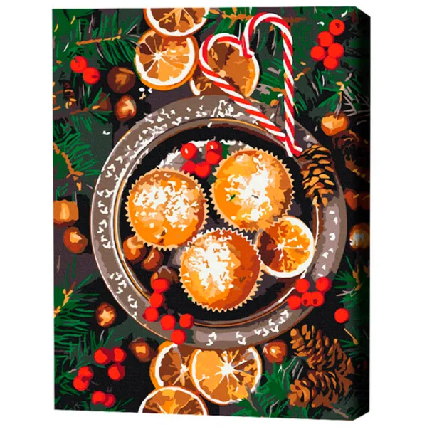 Картина по номерам BrushMe Рождественские вкусности 50 x 40 см/ Вертикальная photo 3