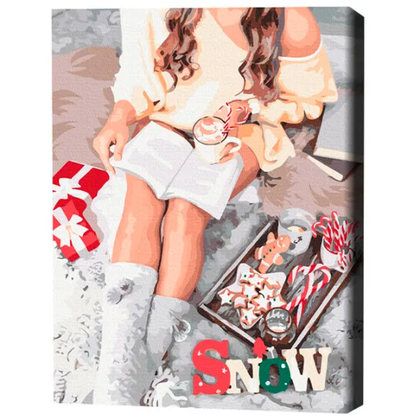 Pictură pe numere BrushMe Dispoziție de iarnă 50 x 40 cm/ Verticală photo 3