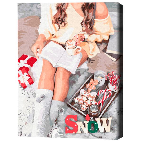 Pictură pe numere BrushMe Dispoziție de iarnă 50 x 40 cm/ Verticală photo 3