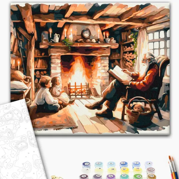 Pictură pe numere BrushMe Povestea de Anul Nou 50 x 40 cm/ Orizontală photo 2