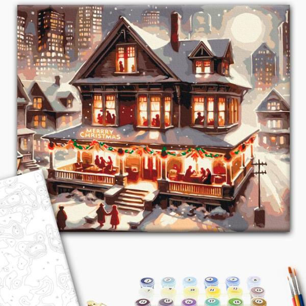 Картина по номерам BrushMe Вечеринка в новогоднюю ночь 50 x 40 см/ Горизонтальная photo 2