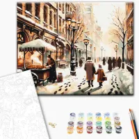 Картина по номерам BrushMe Зимний город 50 x 40 см/ Горизонтальная photo 2