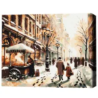 Картина по номерам BrushMe Зимний город 50 x 40 см/ Горизонтальная photo 3