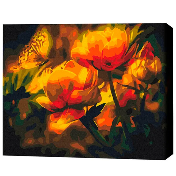 Картина по номерам BrushMe Цветочный контраст 50 x 40 см/ Горизонтальная photo 3