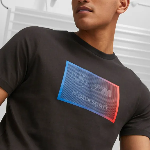 Tricou pentru bărbați Puma Bmw Mms Logo Tee + 100% bumbac/ Black photo 3 Tricou pentru bărbați Puma Bmw Mms Logo Tee + 100% bumbac/ Black photo 3