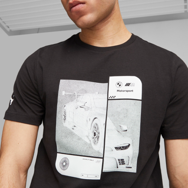 Футболка для мужчин Puma Bmw Mms Ess Car Graphic Tee 100% хлопок/ Черный photo 6